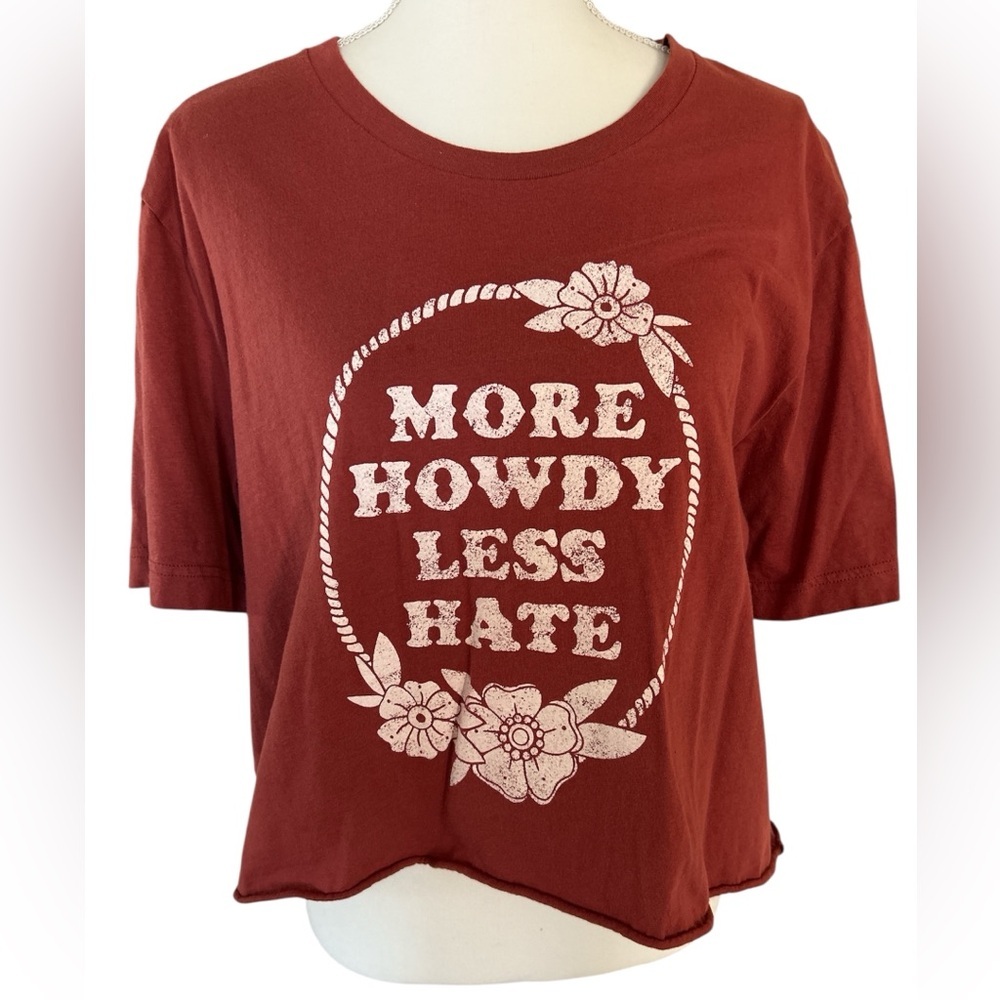 Graphic Country Cut Off Tee More Howdy for Women